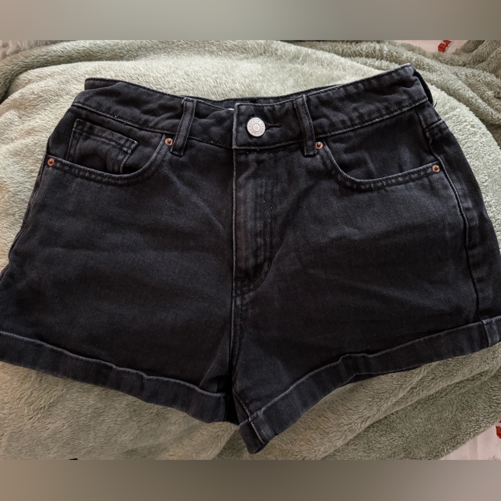 PacSun Black Denim Mom Shorts